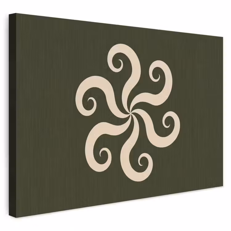 Outdoor Leinwand - Muster – Spirale – Abstrakt – Modern – Grün — 1