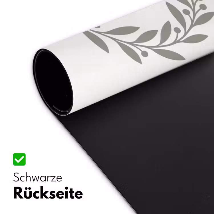 Schreibtischunterlage - Kranz – Blätter – Natur – Minimalistisch – Grau — 2