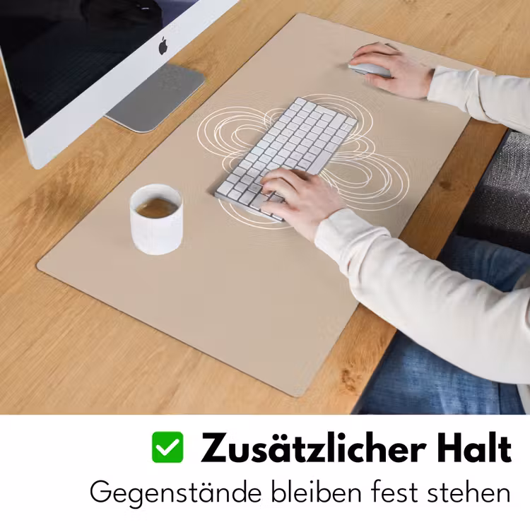 Schreibtischunterlage - Muster – Linien – Abstrakt – Minimalistisch – Beige — 3
