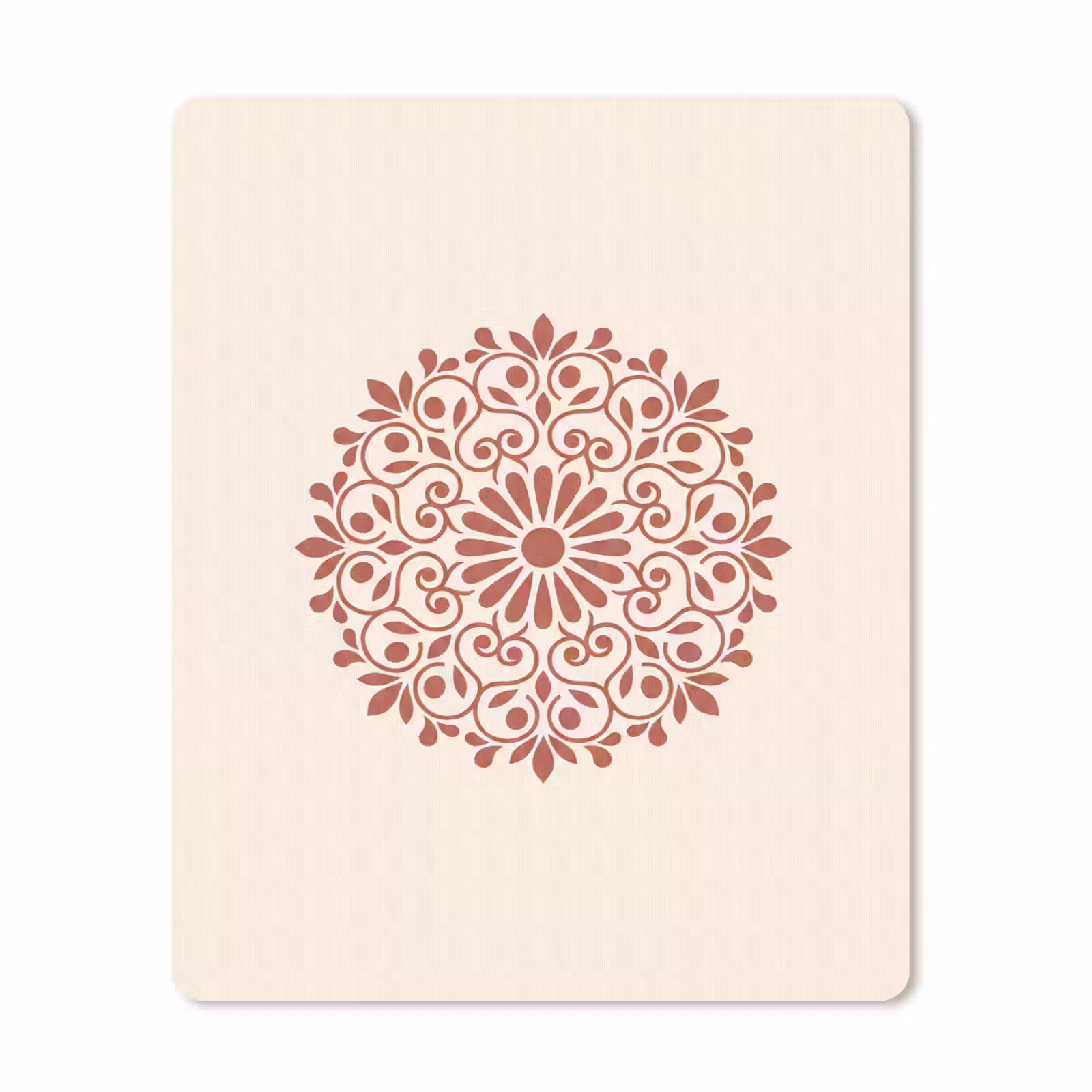 Mauspad - Dekoration – Kreis – Symmetrisch – Modern – Rotbraun — 1