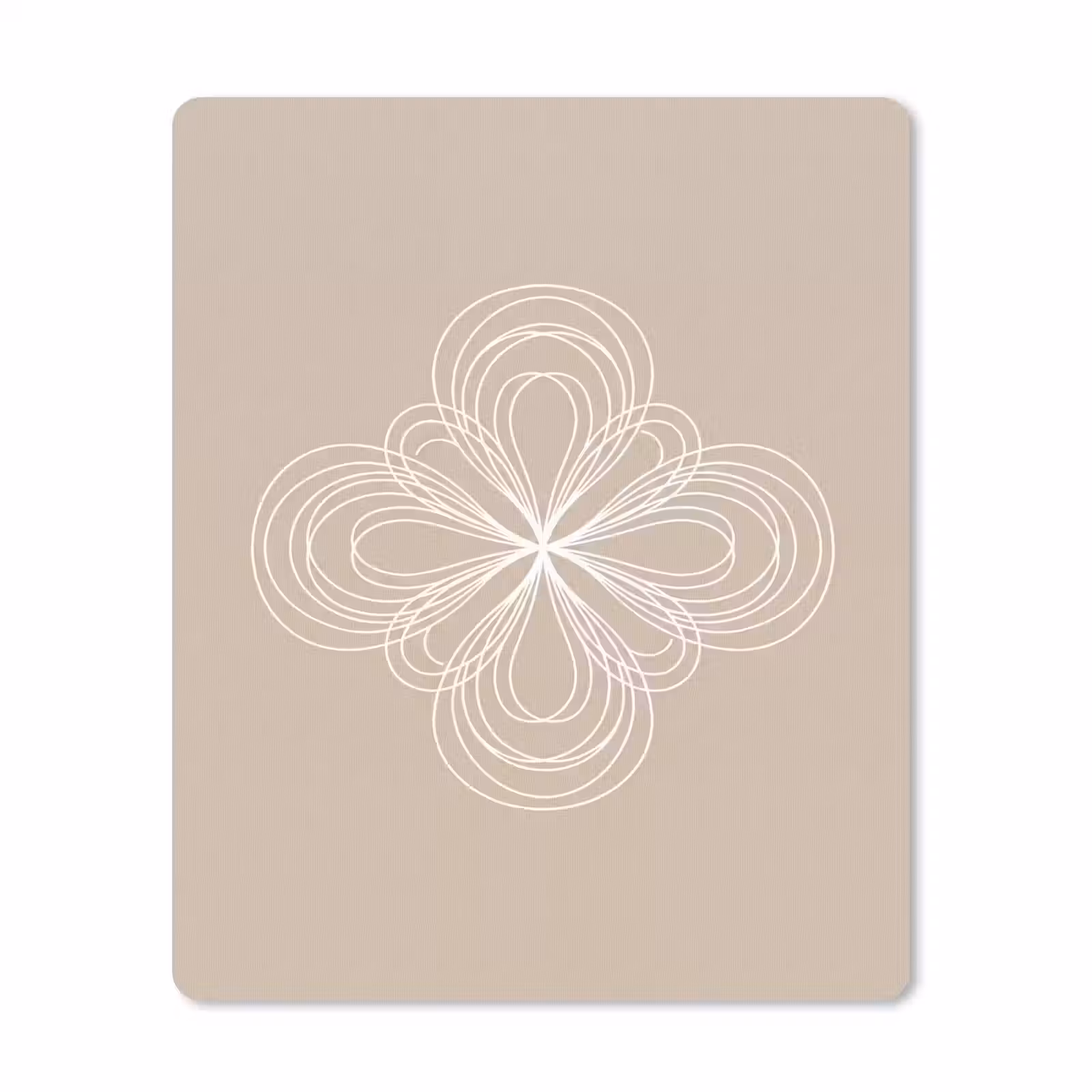 Mauspad - Muster – Linien – Abstrakt – Minimalistisch – Beige — 1