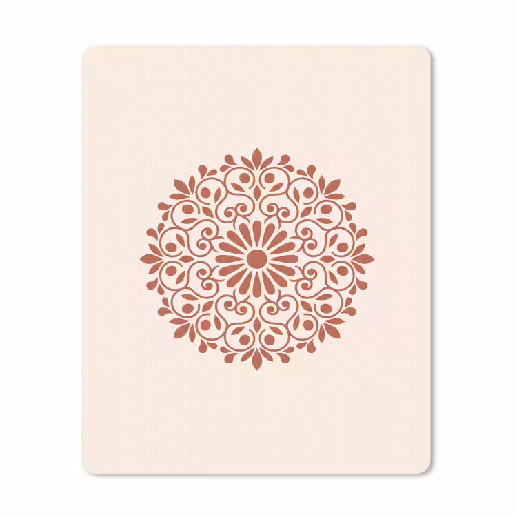 Mauspad - Dekoration – Kreis – Symmetrisch – Modern – Rotbraun — 1