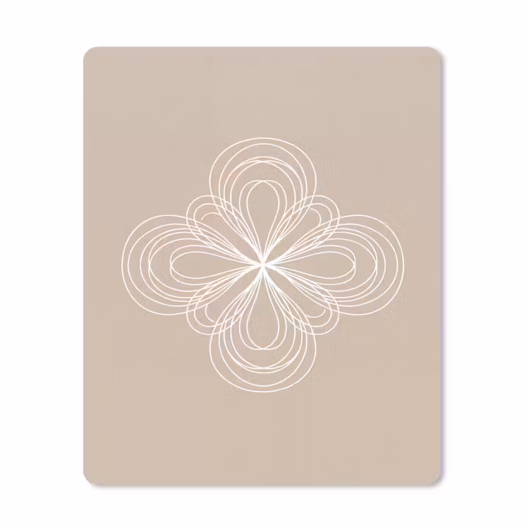 Mauspad - Muster – Linien – Abstrakt – Minimalistisch – Beige — 1