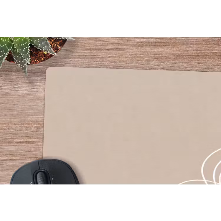 Mauspad - Muster – Linien – Abstrakt – Minimalistisch – Beige — 5