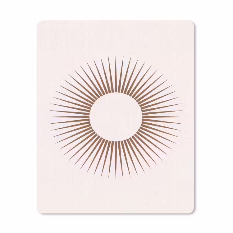 Mauspad - Zusammenfassung – Sonne – Symbol – Modern – Beige — 1