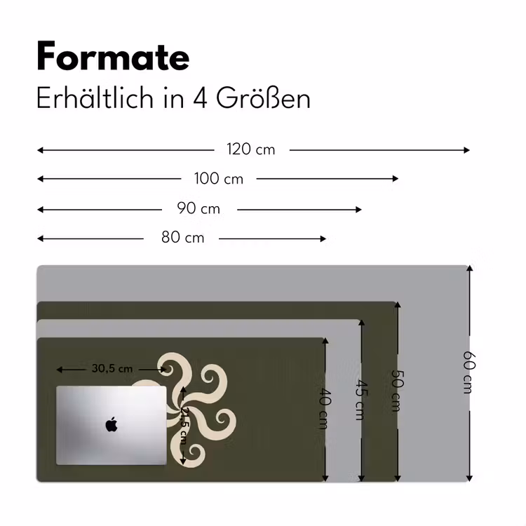 Schreibtischunterlage - Muster – Spirale – Abstrakt – Modern – Grün — 5