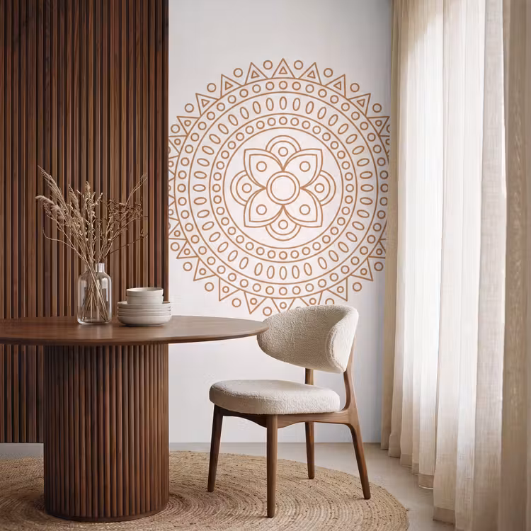Tapete - Mandala – Geometrisch – Abstrakt – Orientalisch – Braun — 4