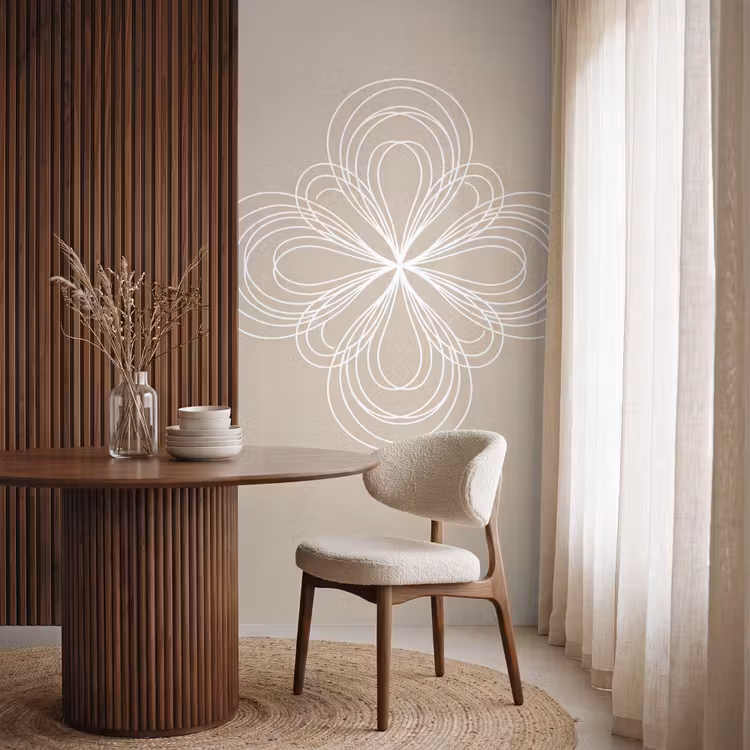 Tapete - Muster – Linien – Abstrakt – Minimalistisch – Beige — 4