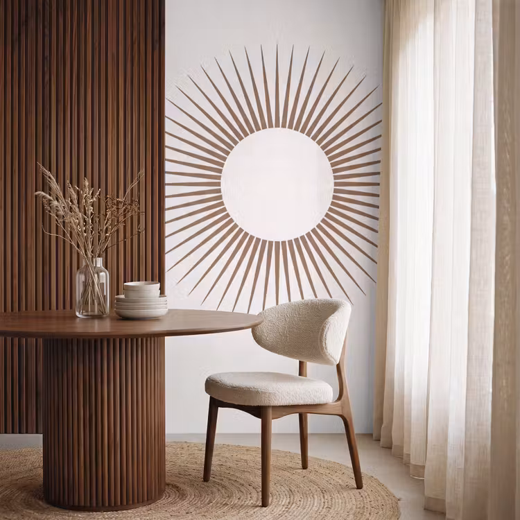Tapete - Zusammenfassung – Sonne – Symbol – Modern – Beige — 4