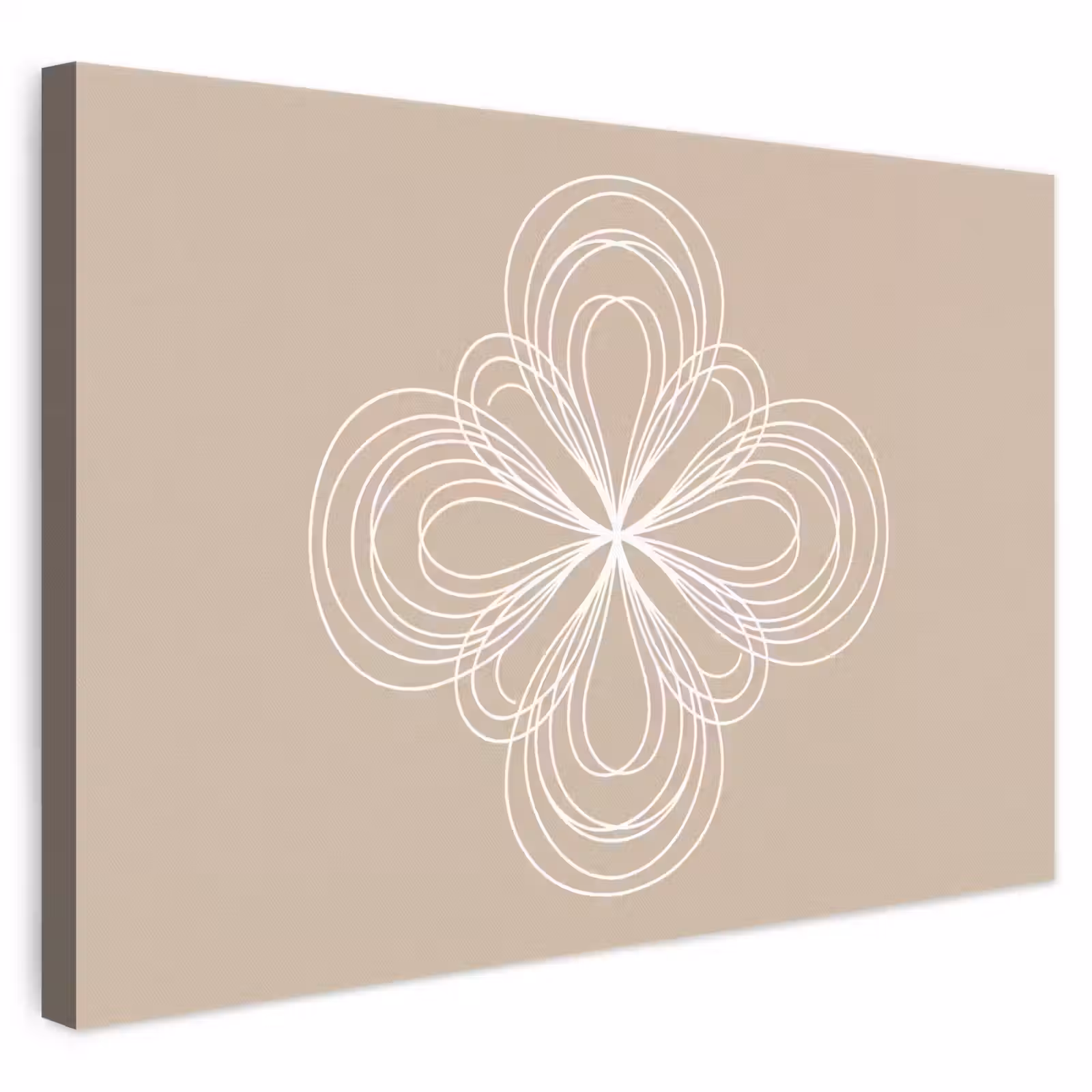 Leinwandbild - Muster – Linien – Abstrakt – Minimalistisch – Beige — 1