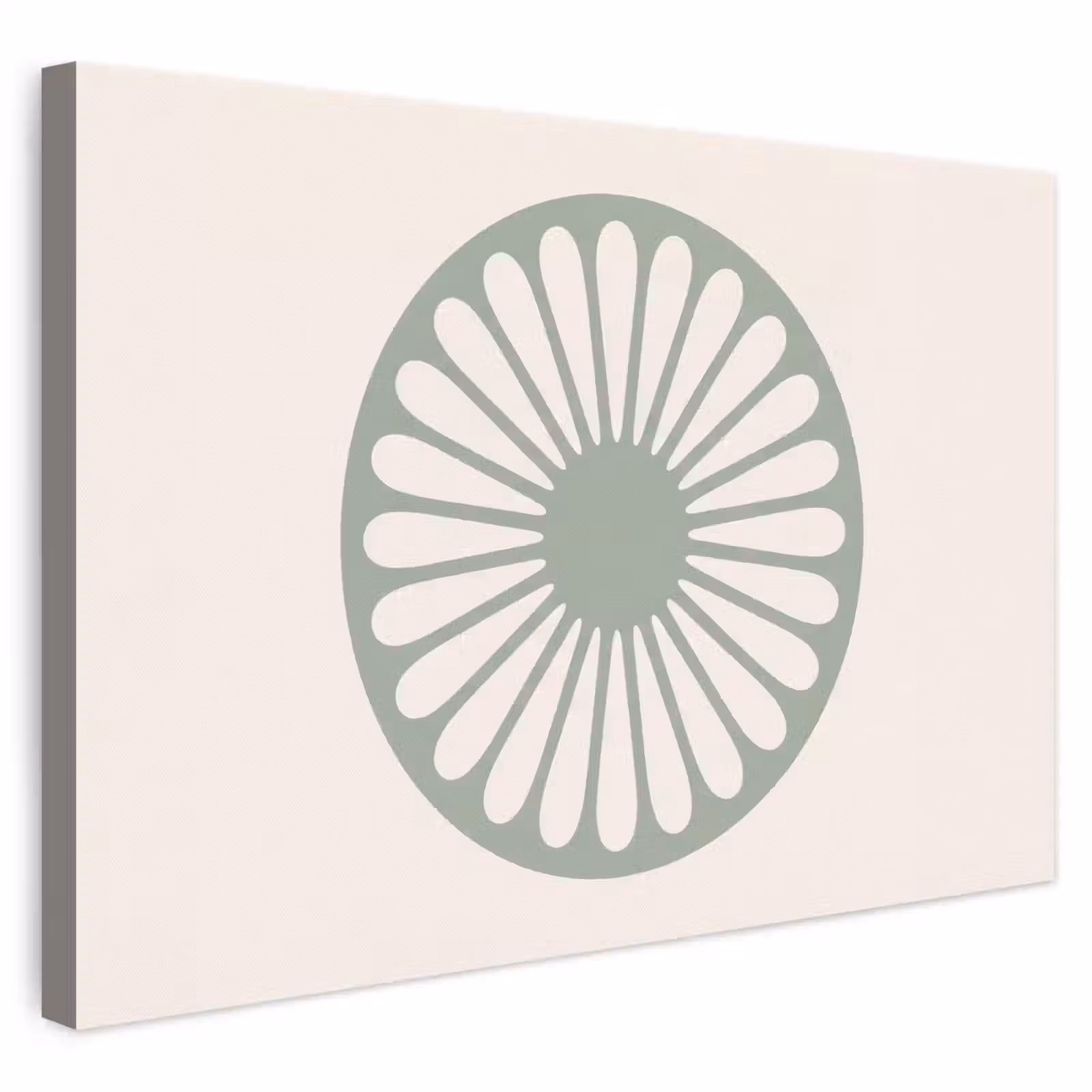 Leinwandbild - Zusammenfassung – Muster – Radial – Modern – Grün — 1
