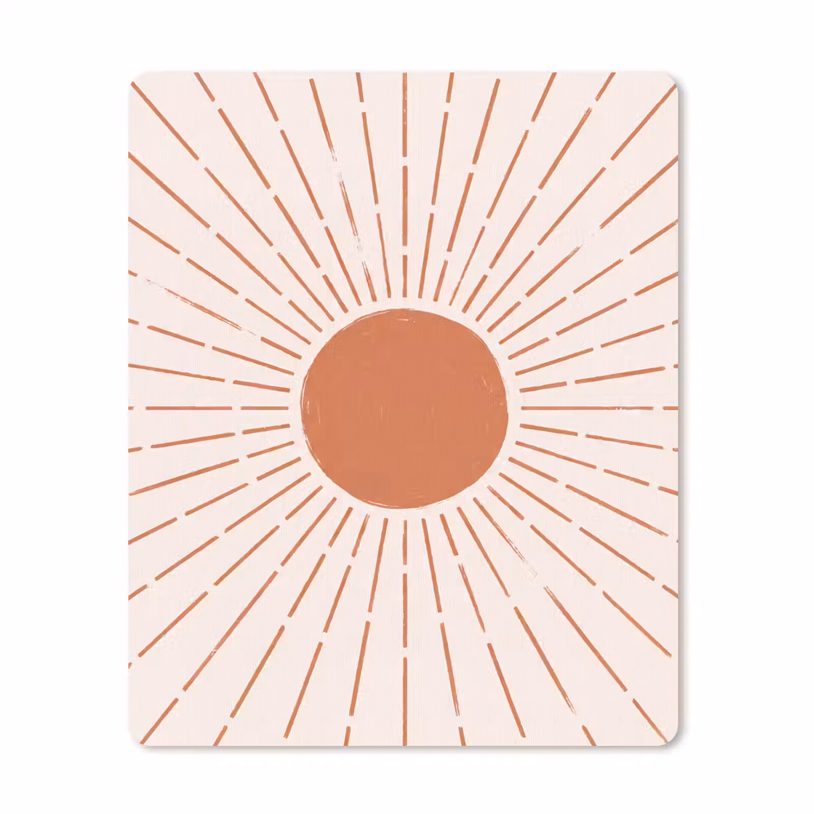 Mauspad - Sonne – Strahlen – Abstrakt – Terrakotta – Modern — 1