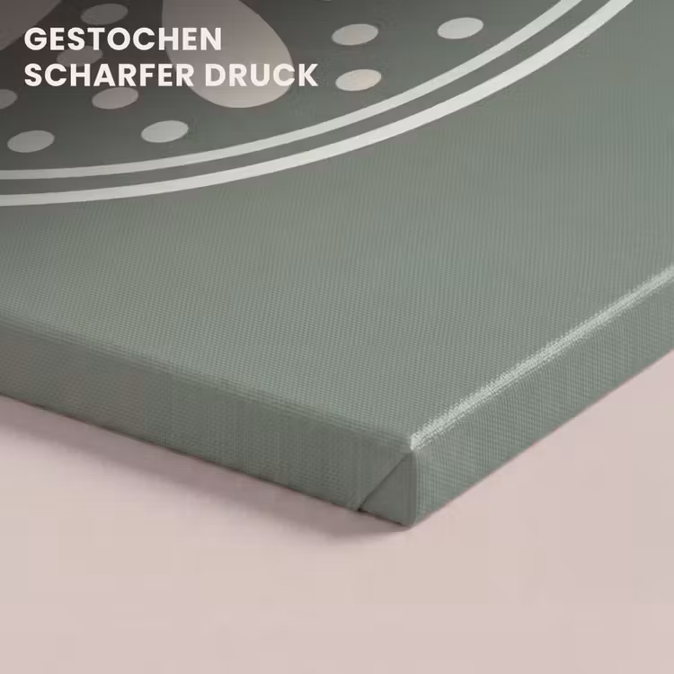 Leinwandbild - Muster – Kreis – Abstrakt – Grün – Dekoration — 4