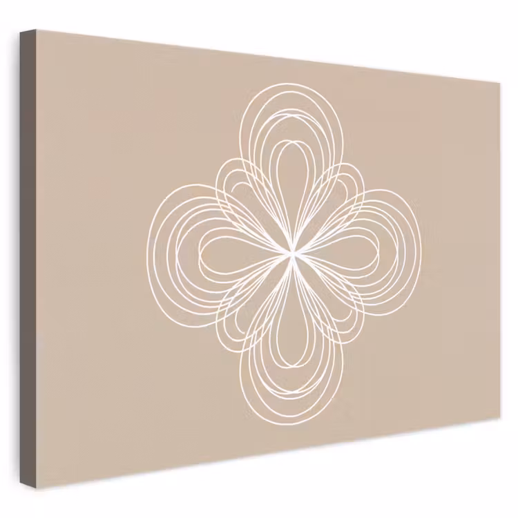 Leinwandbild - Muster – Linien – Abstrakt – Minimalistisch – Beige — 1