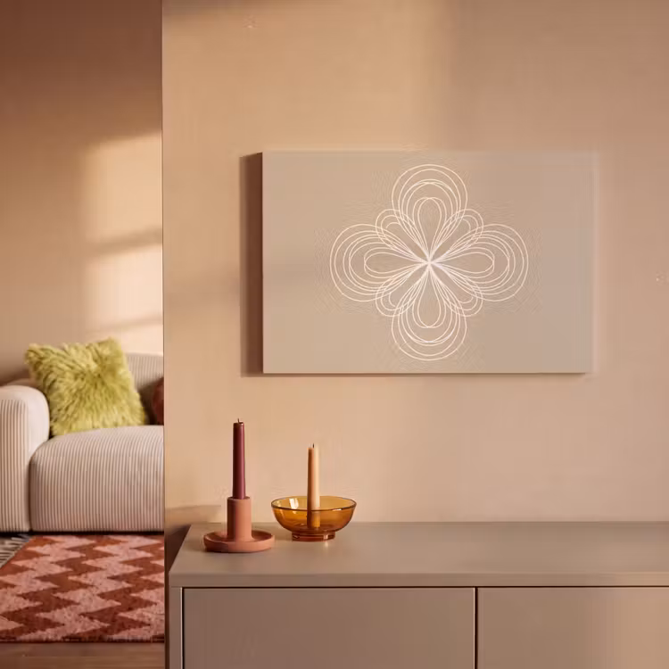 Leinwandbild - Muster – Linien – Abstrakt – Minimalistisch – Beige — 2