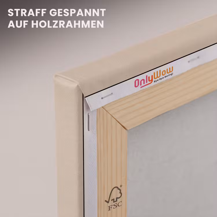 Leinwandbild - Muster – Linien – Abstrakt – Minimalistisch – Beige — 5