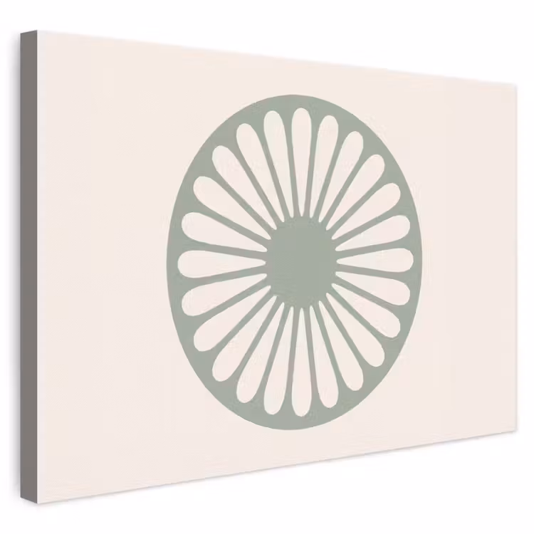 Leinwandbild - Zusammenfassung – Muster – Radial – Modern – Grün — 1