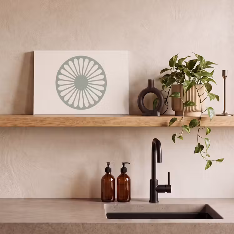 Leinwandbild - Zusammenfassung – Muster – Radial – Modern – Grün — 3