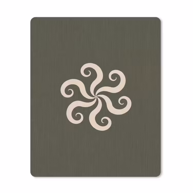 Mauspad - Muster – Spirale – Abstrakt – Modern – Grün — 1