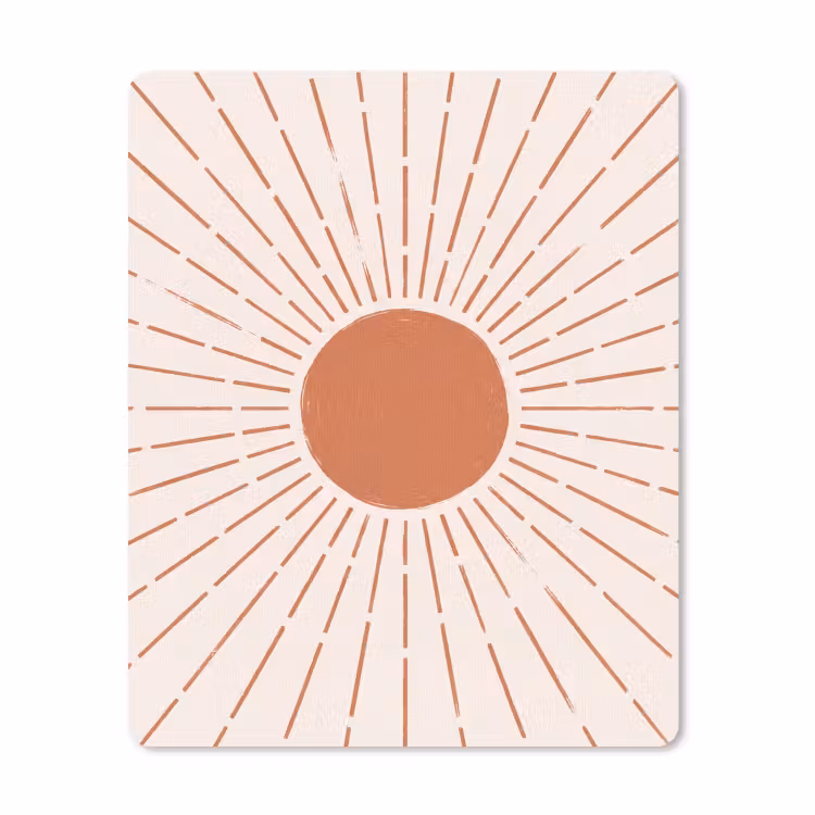 Mauspad - Sonne – Strahlen – Abstrakt – Terrakotta – Modern — 1