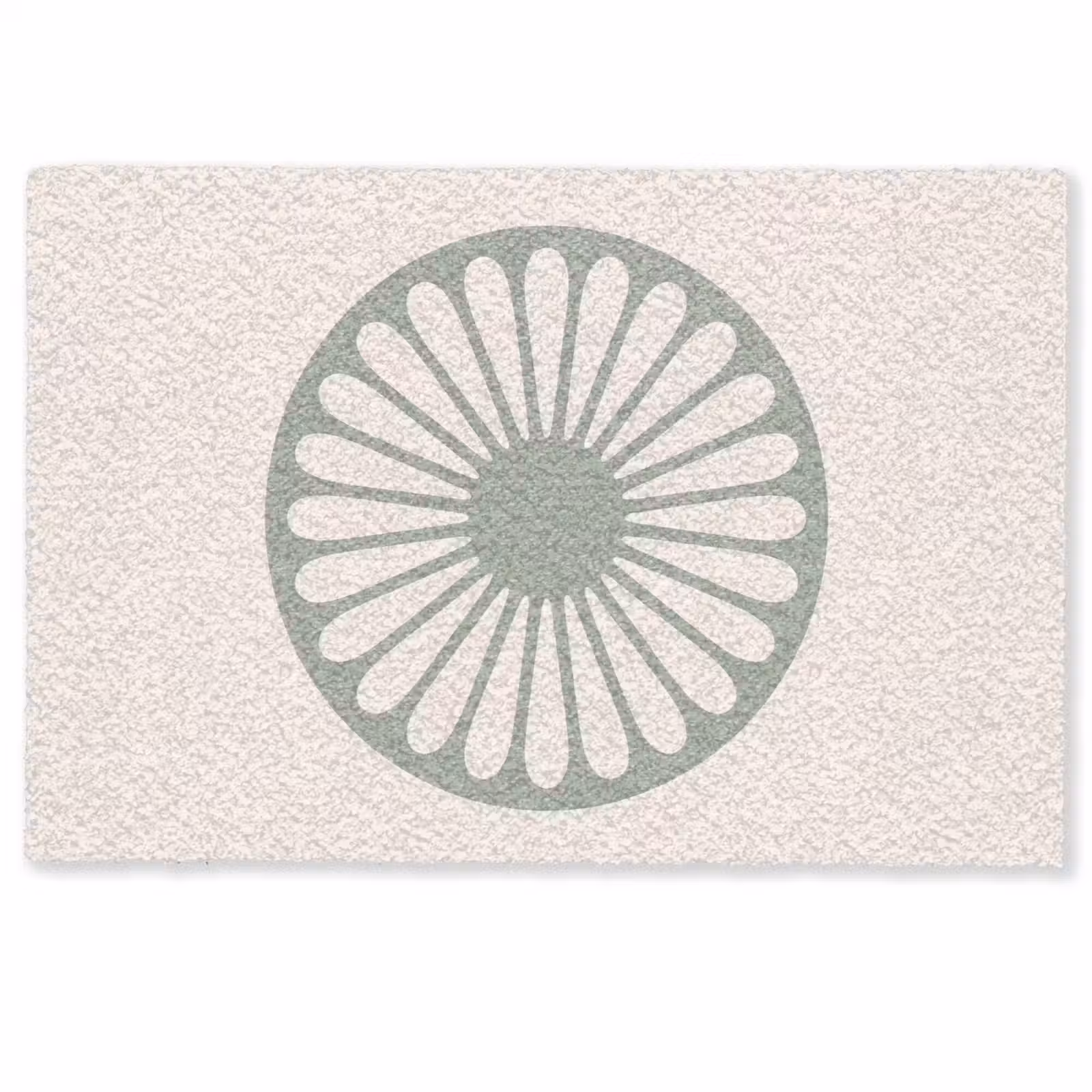 Fußmatte - Zusammenfassung – Muster – Radial – Modern – Grün — 1