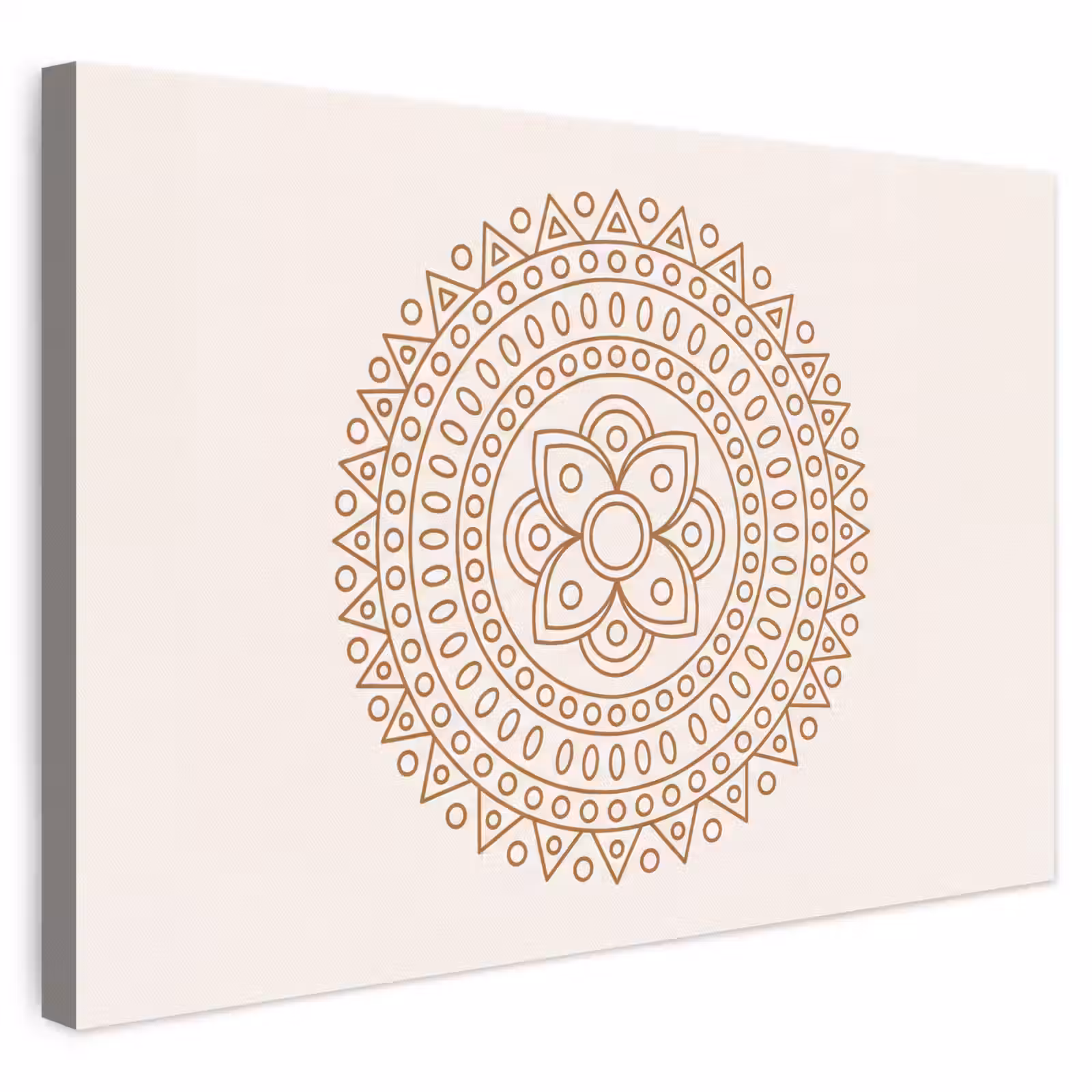 Leinwandbild - Mandala – Geometrisch – Abstrakt – Orientalisch – Braun — 1