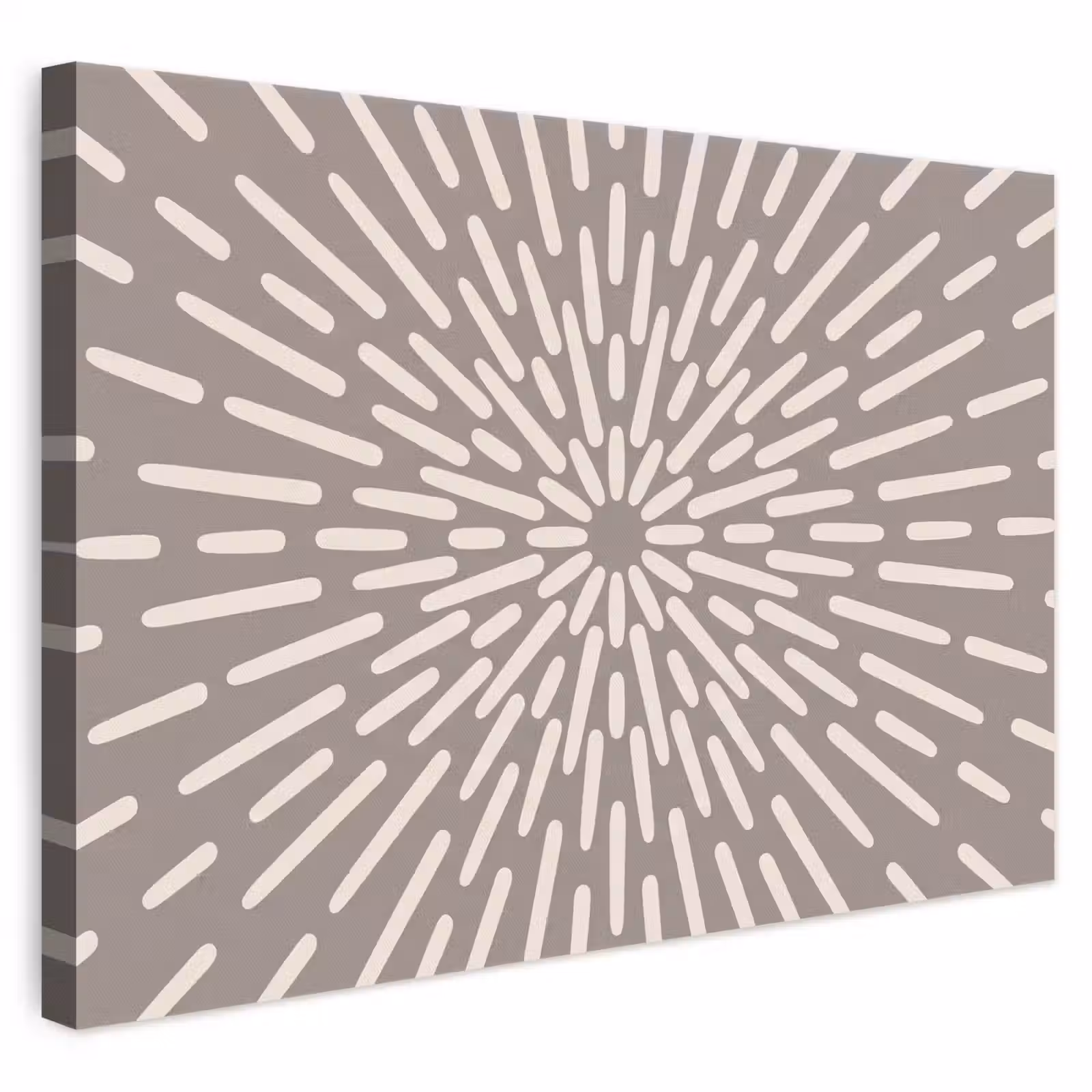 Leinwandbild - Muster – Strahlen – Abstrakt – Modern – Grau — 1