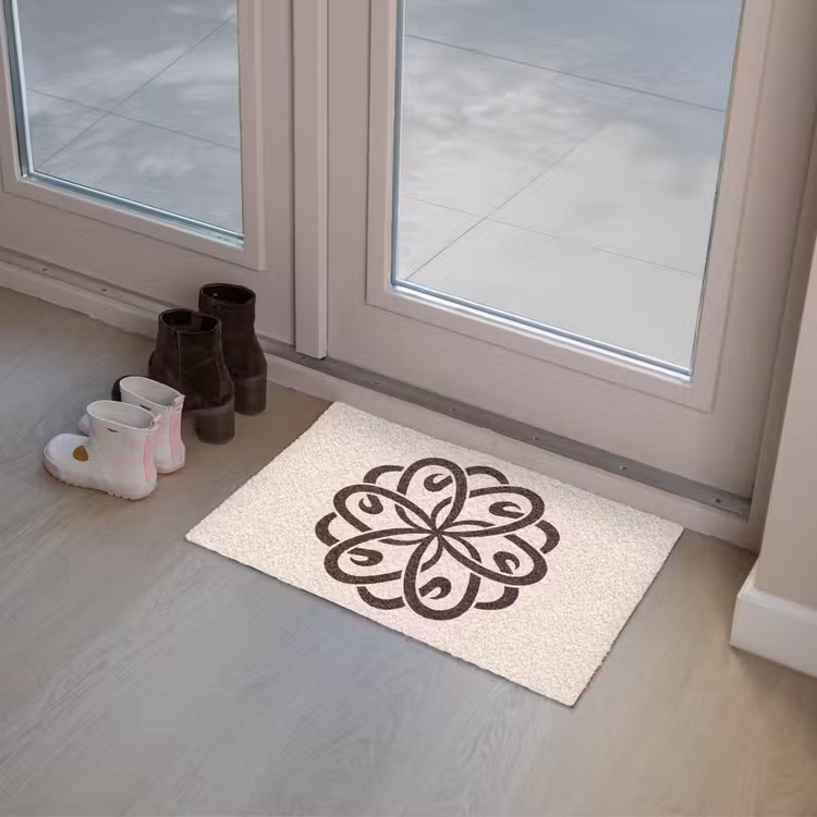 Fußmatte - Muster – Knopf – Abstrakt – Modern – Braun — 8