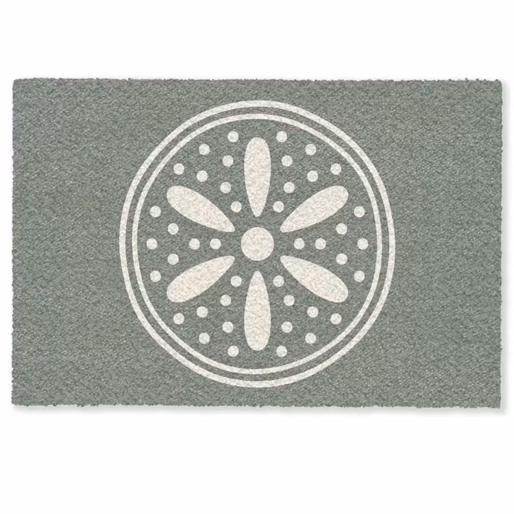 Fußmatte - Muster – Kreis – Abstrakt – Grün – Dekoration — 1