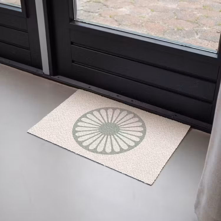 Fußmatte - Zusammenfassung – Muster – Radial – Modern – Grün — 2