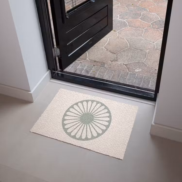 Fußmatte - Zusammenfassung – Muster – Radial – Modern – Grün — 4