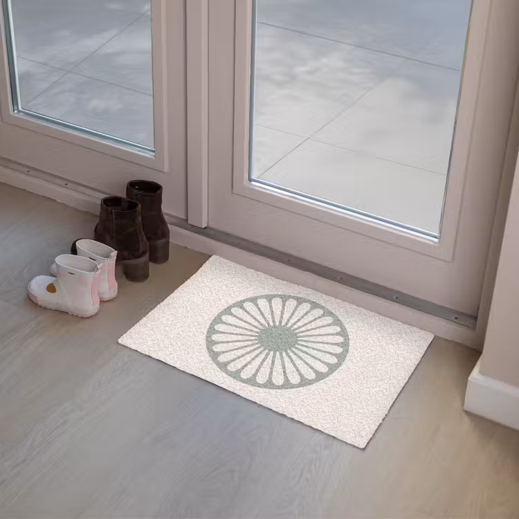 Fußmatte - Zusammenfassung – Muster – Radial – Modern – Grün — 8
