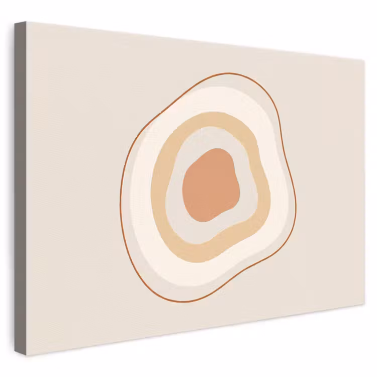 Leinwandbild - Abstrakt – Organisch – Modern – Beige – Kunst — 1