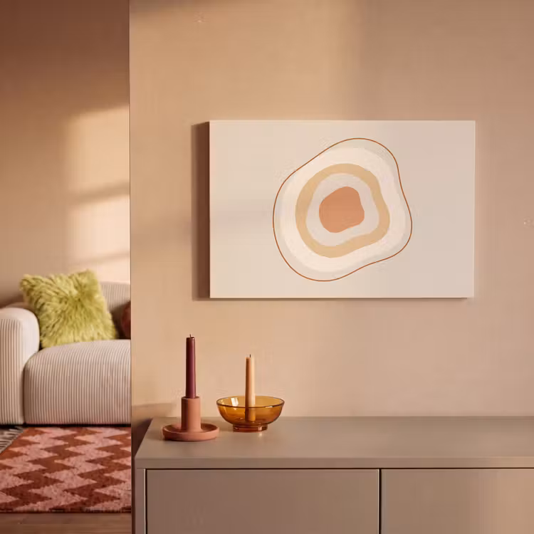 Leinwandbild - Abstrakt – Organisch – Modern – Beige – Kunst — 2