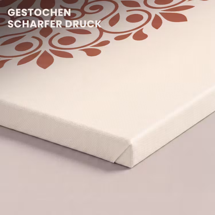 Leinwandbild - Dekoration – Kreis – Symmetrisch – Modern – Rotbraun — 4