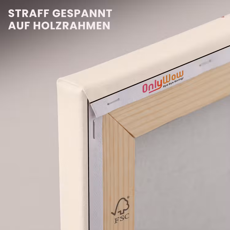 Leinwandbild - Dekoration – Kreis – Symmetrisch – Modern – Rotbraun — 5