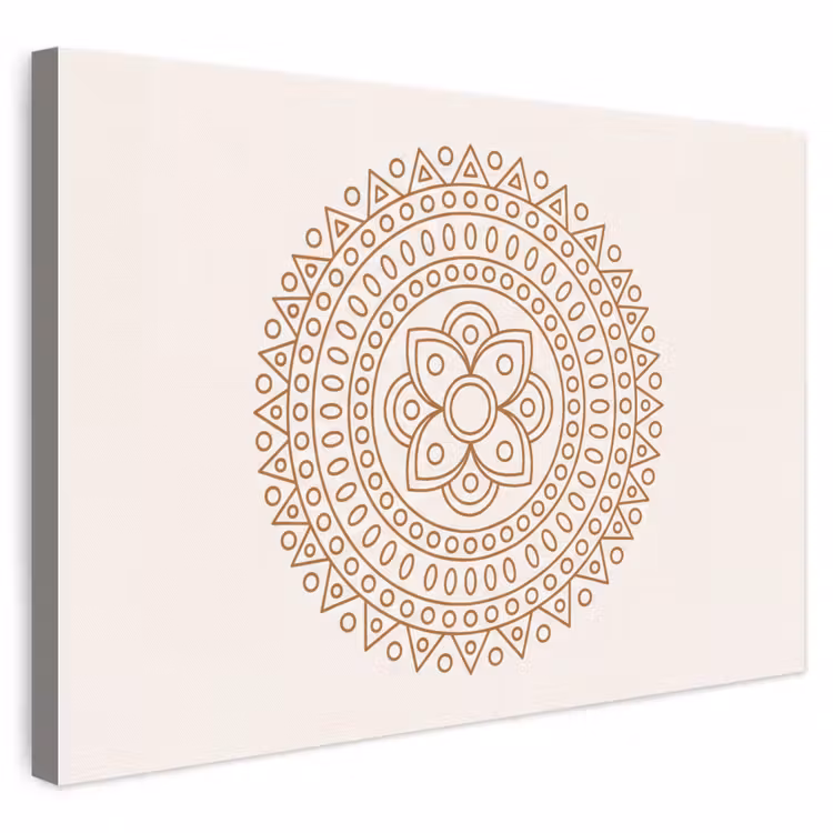 Leinwandbild - Mandala – Geometrisch – Abstrakt – Orientalisch – Braun — 1