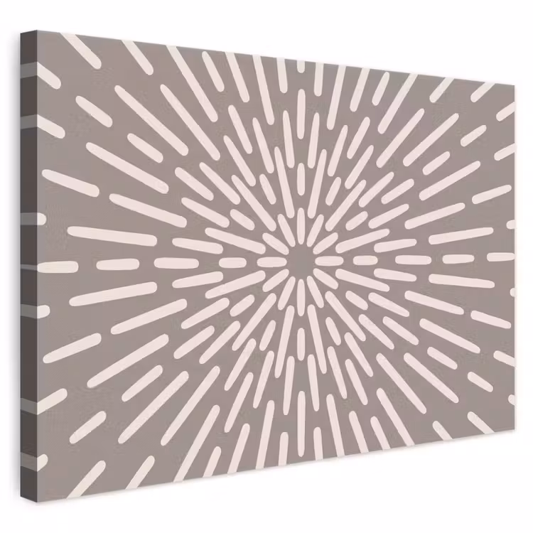 Leinwandbild - Muster – Strahlen – Abstrakt – Modern – Grau — 1