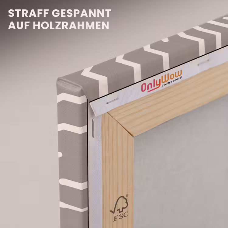 Leinwandbild - Muster – Strahlen – Abstrakt – Modern – Grau — 5