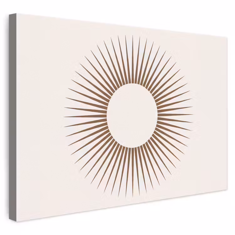 Leinwandbild - Zusammenfassung – Sonne – Symbol – Modern – Beige — 1