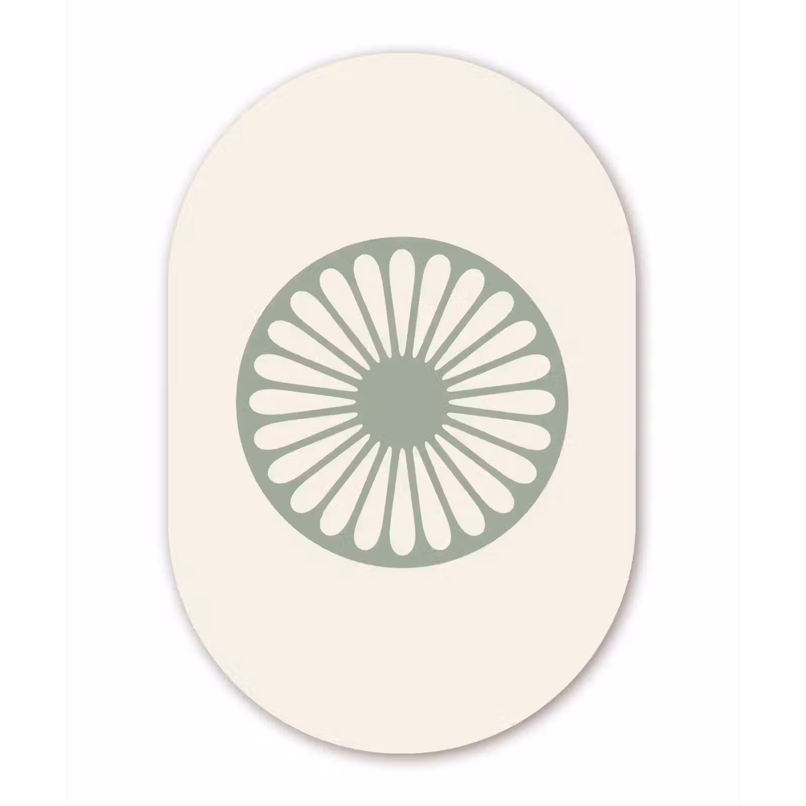 Forexbild Oval - Zusammenfassung – Muster – Radial – Modern – Grün — 1