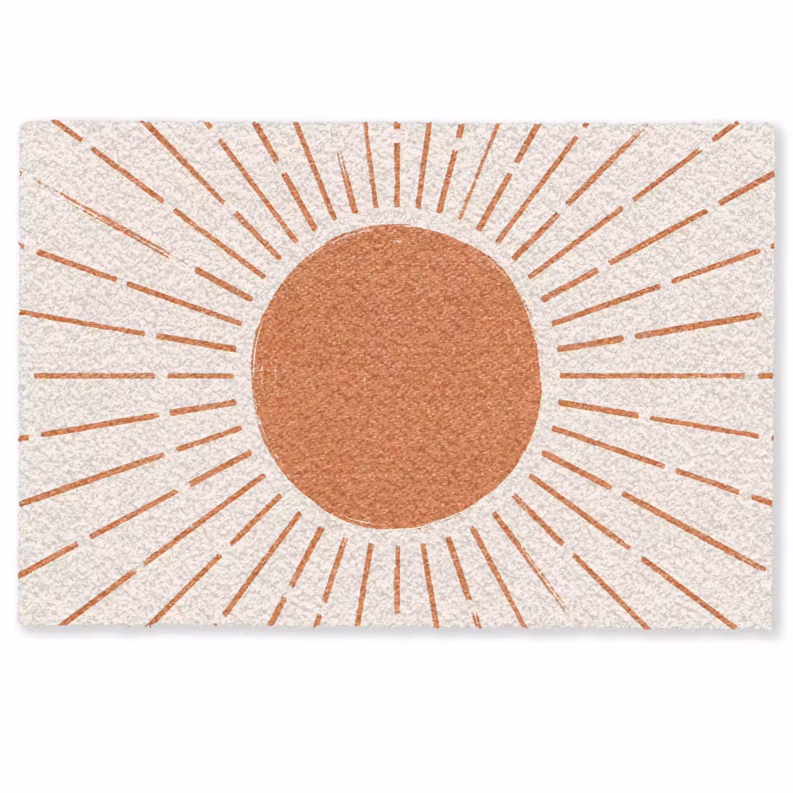 Fußmatte - Sonne – Strahlen – Abstrakt – Terrakotta – Modern — 1