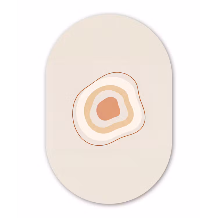 Forexbild Oval - Abstrakt – Organisch – Modern – Beige – Kunst — 1
