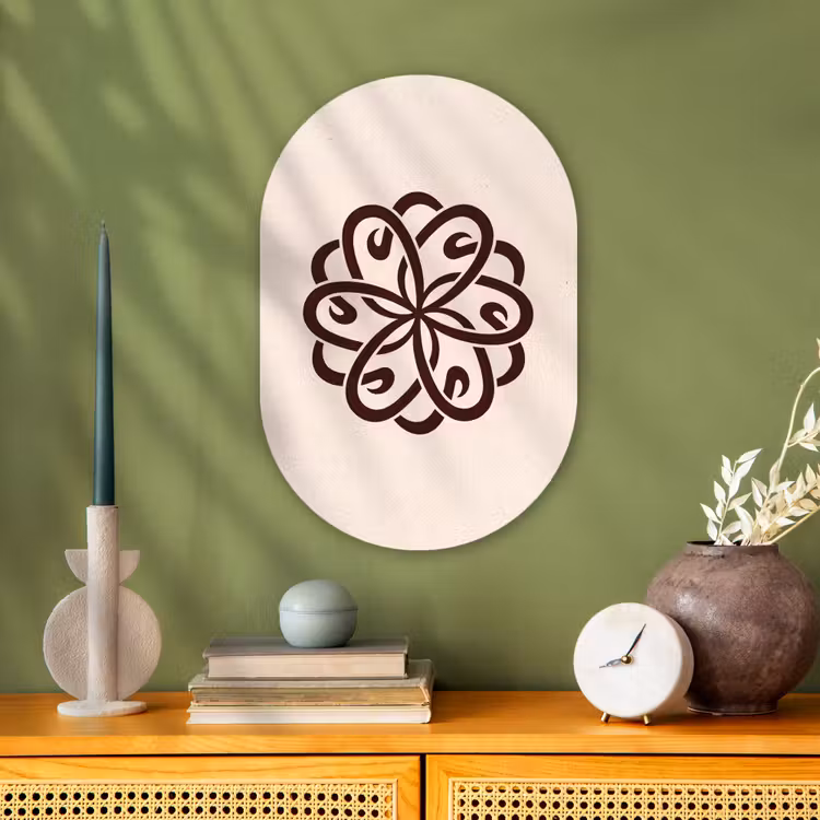 Forexbild Oval - Muster – Knopf – Abstrakt – Modern – Braun — 3