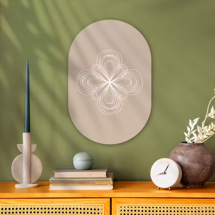 Forexbild Oval - Muster – Linien – Abstrakt – Minimalistisch – Beige — 3