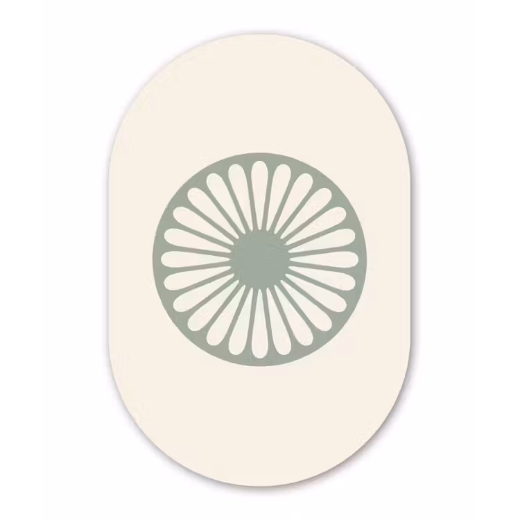 Forexbild Oval - Zusammenfassung – Muster – Radial – Modern – Grün — 1