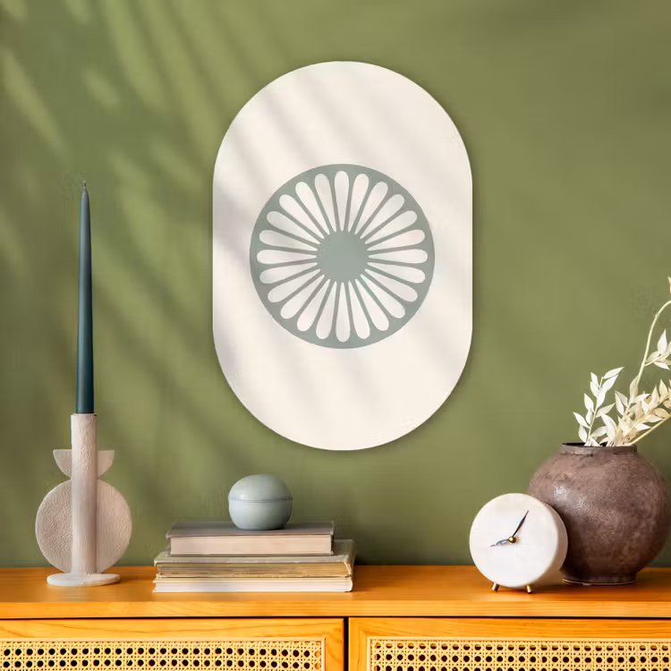 Forexbild Oval - Zusammenfassung – Muster – Radial – Modern – Grün — 3