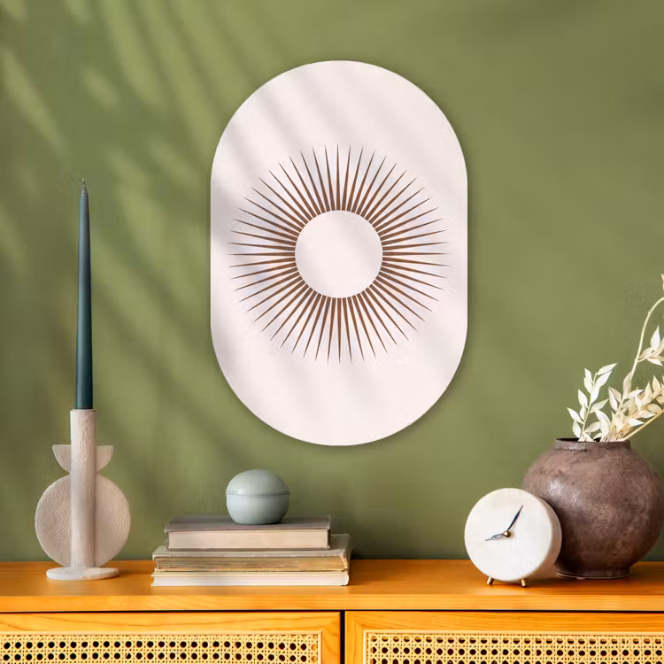 Forexbild Oval - Zusammenfassung – Sonne – Symbol – Modern – Beige — 3