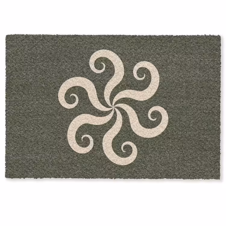 Fußmatte - Muster – Spirale – Abstrakt – Modern – Grün — 1