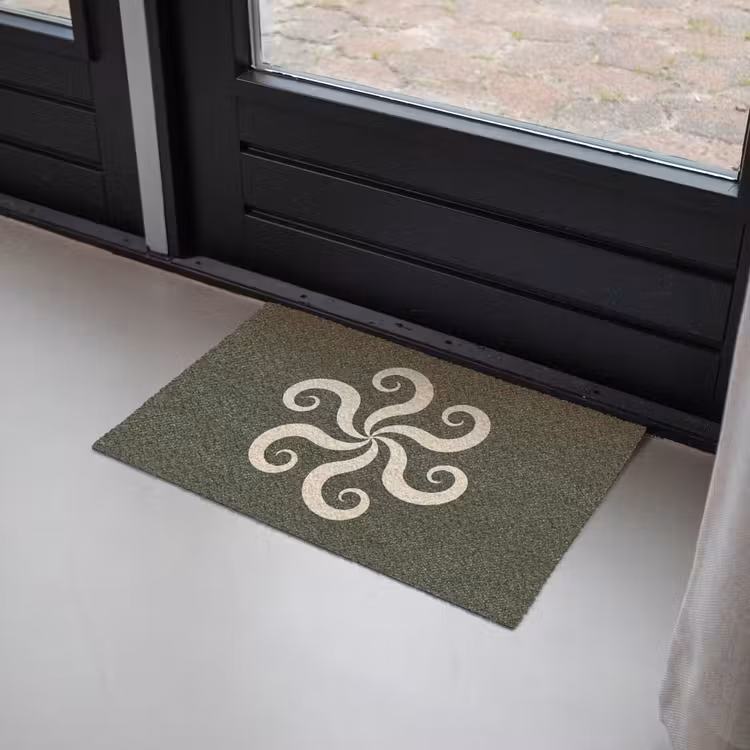Fußmatte - Muster – Spirale – Abstrakt – Modern – Grün — 2